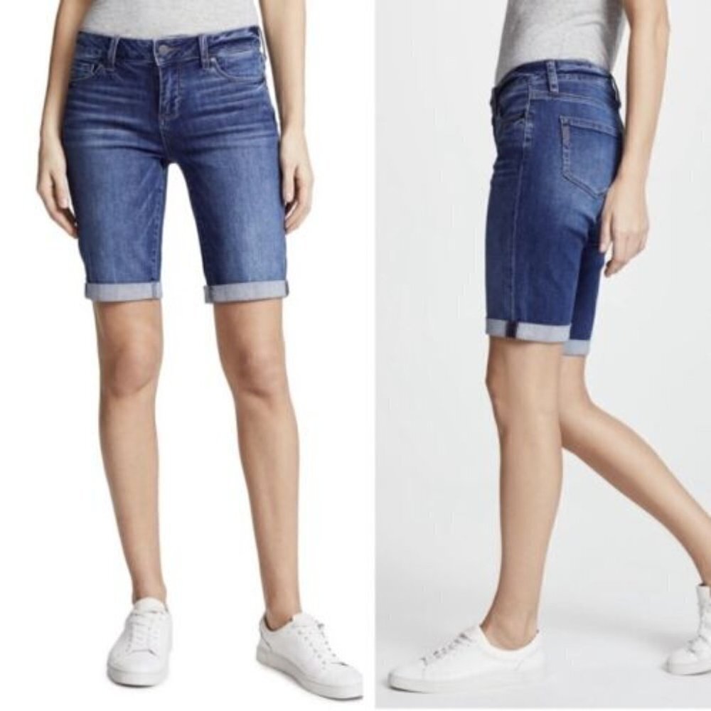 PAIGE Canyon Denim Bermuda Shorts, Size 29
